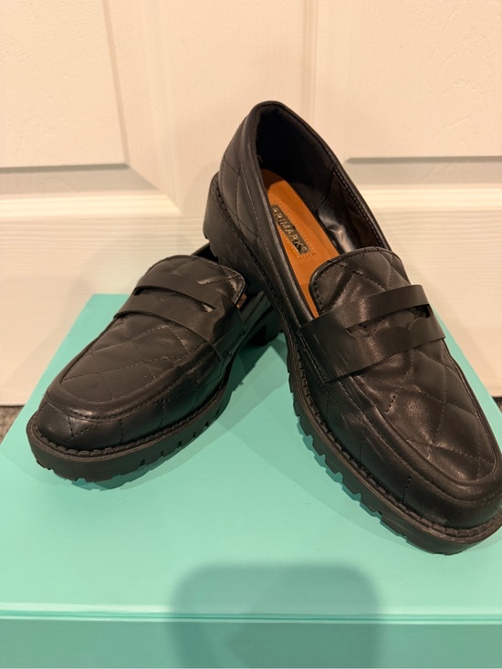 Primark Shoes - Primark Black Quilted Penny Loafers for Women, size 8
